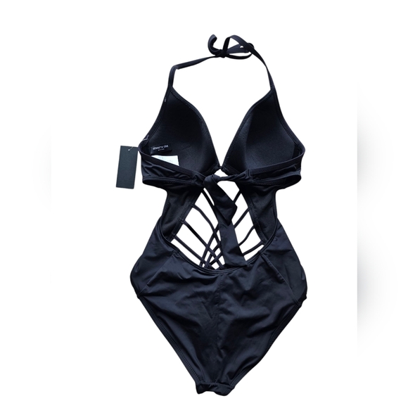 Kenneth Cole Cutout Strappy Push Up One Piece Womens Swimsuit - Picture 10 of 12